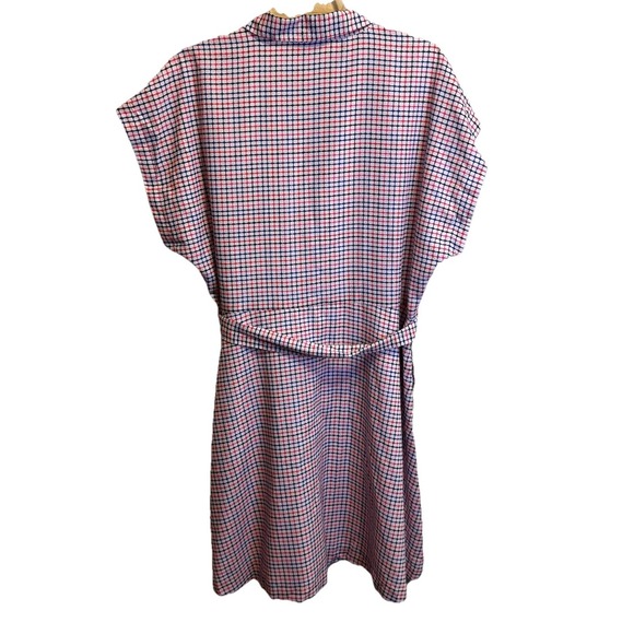 Draper James Trisha Shirtdress Woman XL Cotton Dress Red White Blue Lined Button - Picture 5 of 13